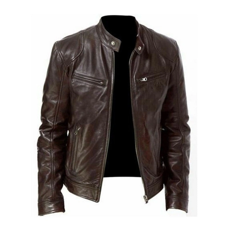 Veste en cuir West Louis™ 2023 : L'esprit rebelle sur deux roues. Style motard intemporel.
